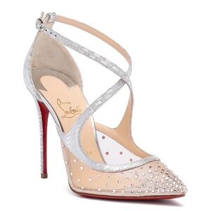 Christian Louboutin Twisstissima Strauss Glittering strap Heels